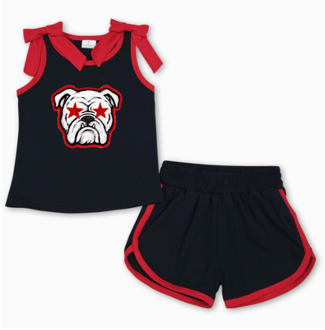 Red & Black Girls Spirit Wear Sets